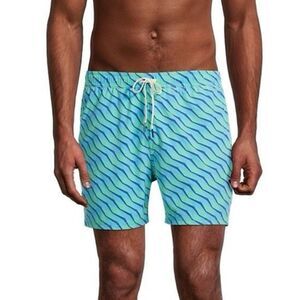 Fair Harbor Mens The Bungalow Short Swim Suit Trunks Seabay Line 8" Size XXL EUC